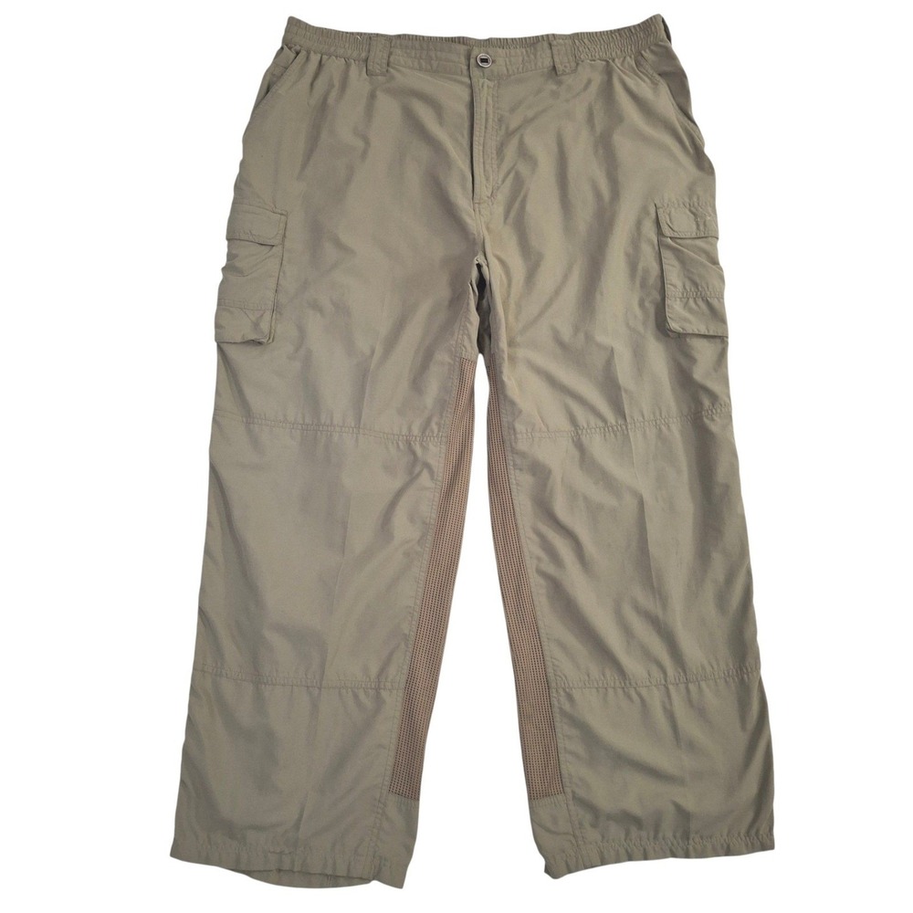 ExOfficio Buzz Off Insect Shield Cargo Pants Mens XL Cigar Brown Nylon Hiking